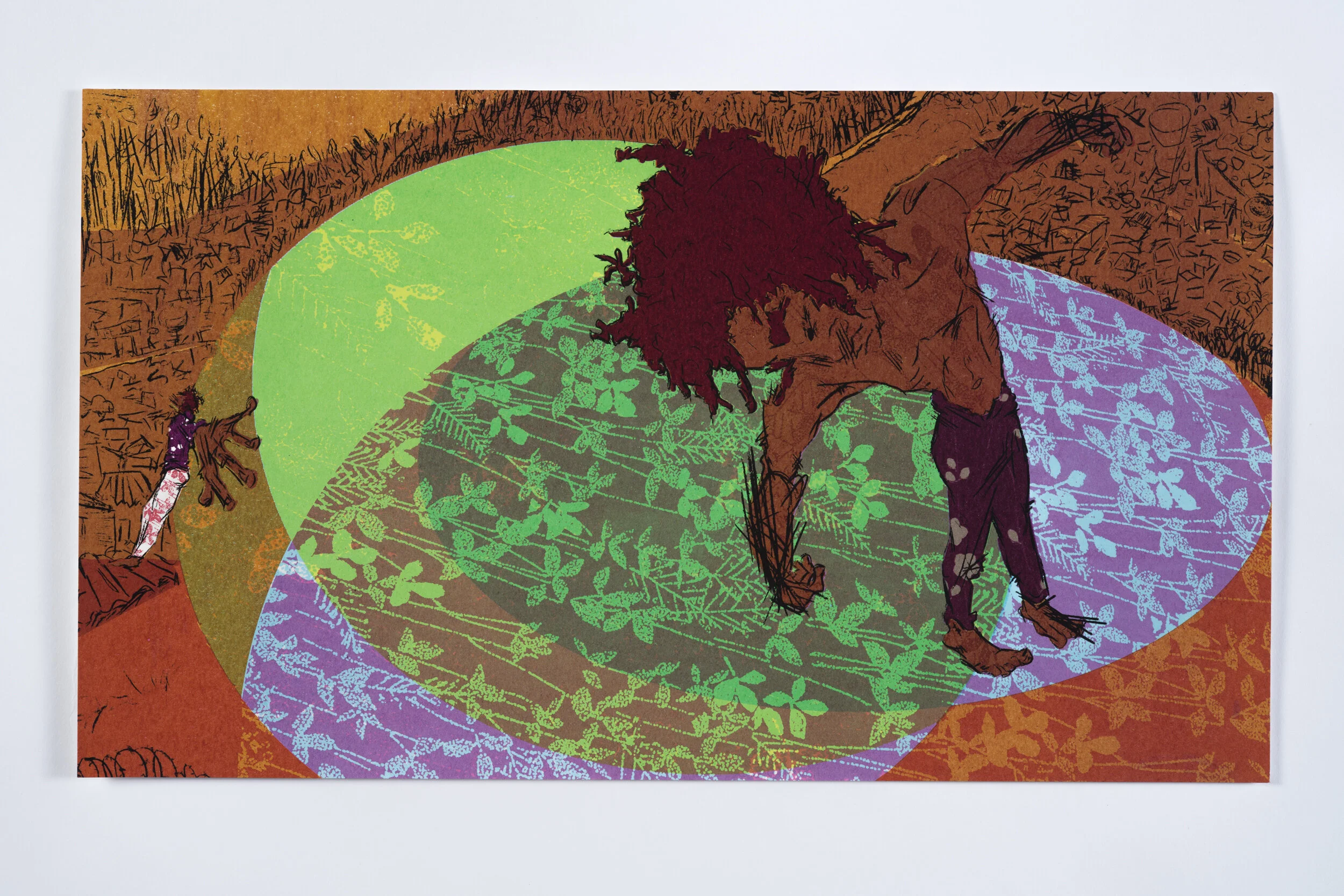 Tshedimosetso, silkscreen on paper, 11x”19”, edition of 11, printed in 2019.