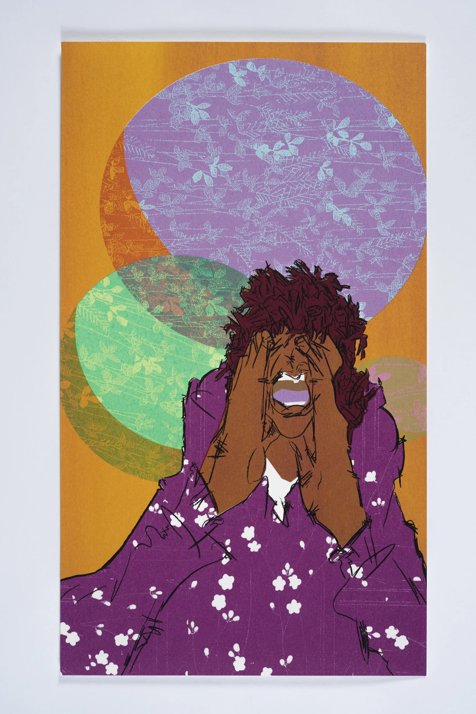 Woza, silkscreen on paper, 11x”19”, edition of 11, printed in 2019.