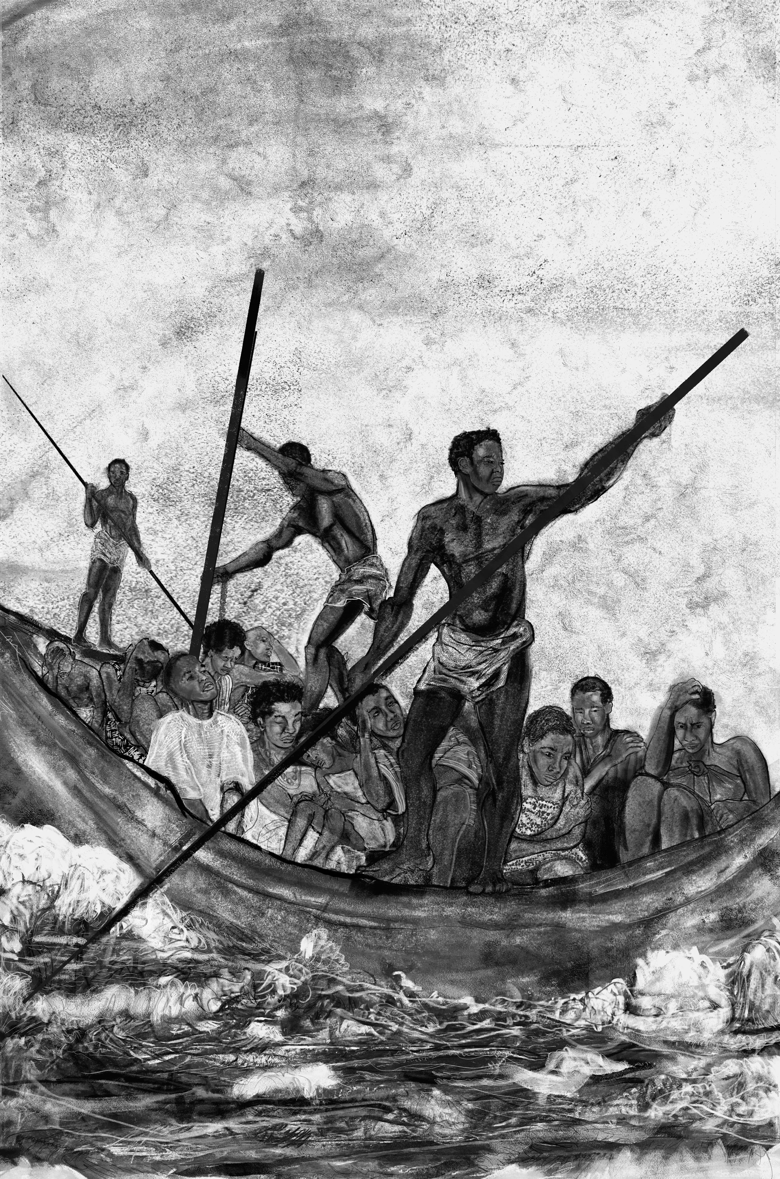 Kroo Boat to the Clotilda Slave Ship