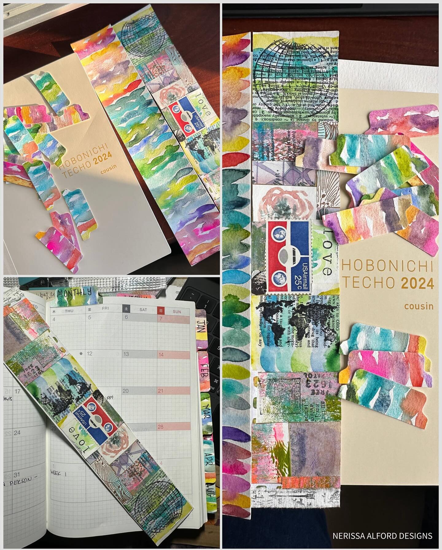 Getting myself situated for the year. I love to plan &amp; organize. As a creative, I&rsquo;ve got to make it pretty!

I&rsquo;m new to @hobonichi_global and using the #hobonichicousin. I still have to make a cover but made my own tabs and bookmark w
