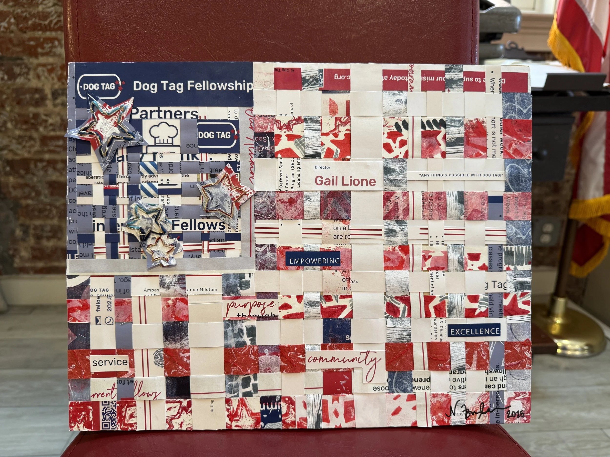 Dog Tag Flag Collage — Gail Lione