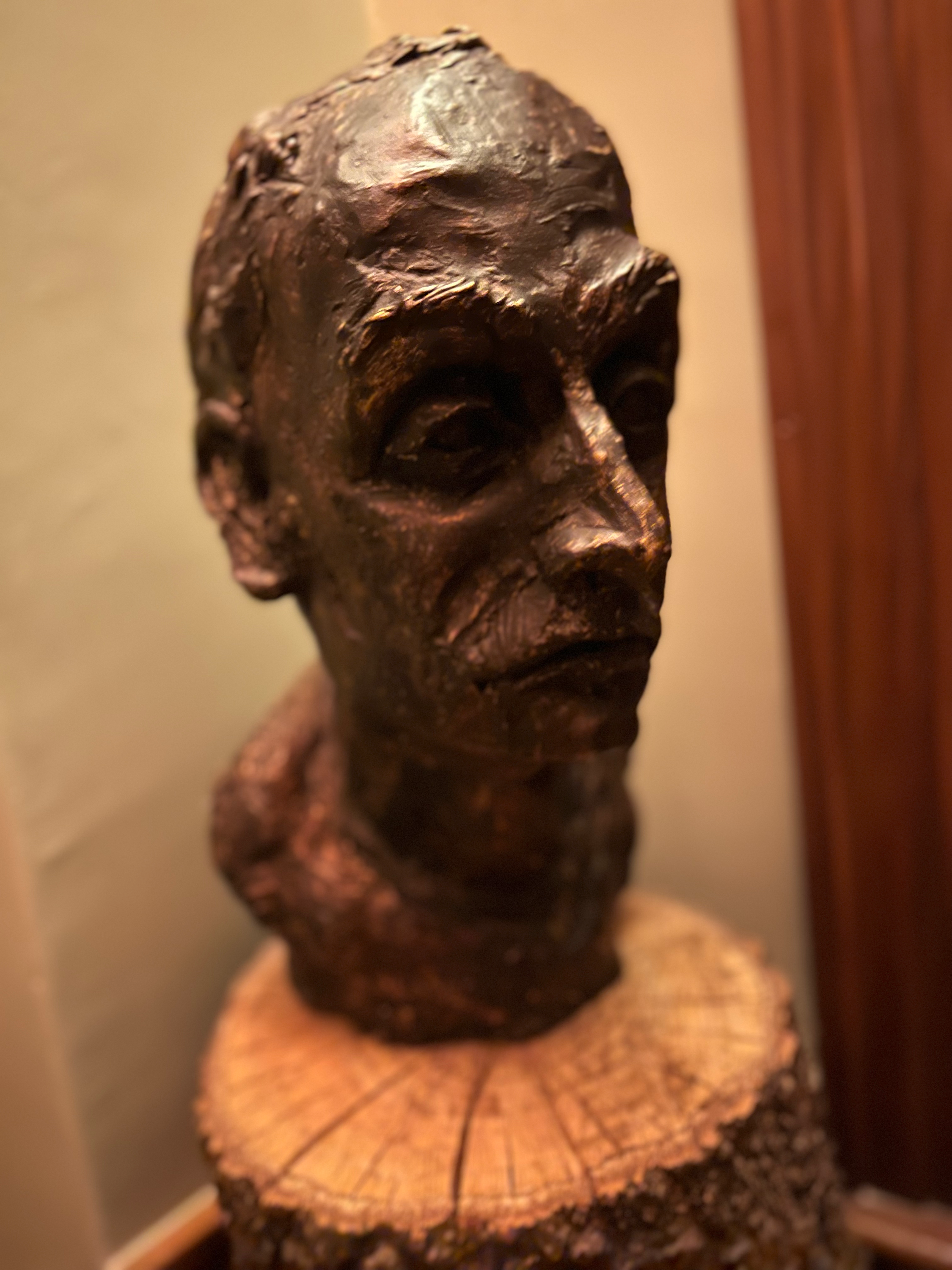 Mustached Man Sculpture 2