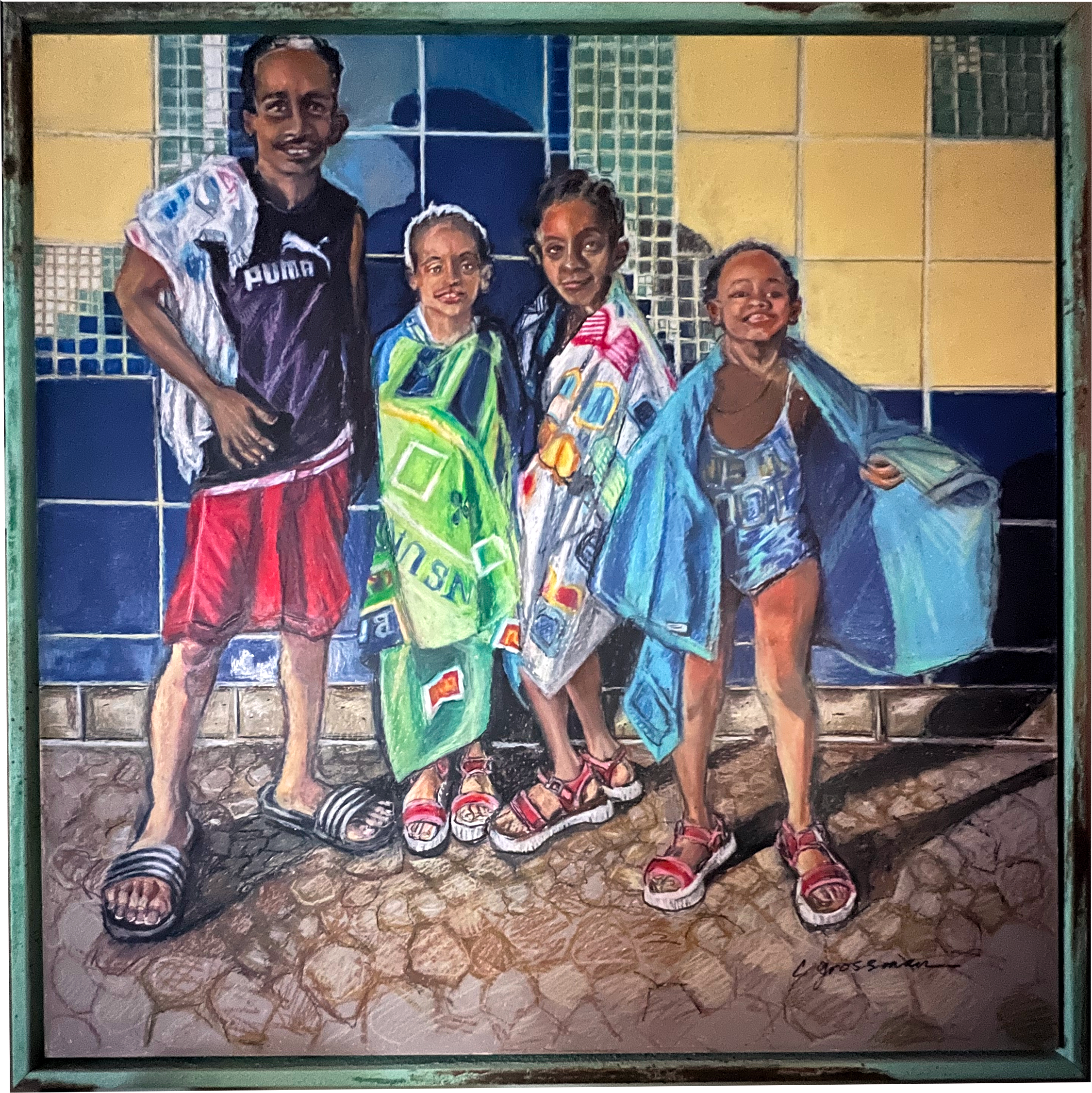 Free Swim, Waltham (portrait of the Shimelis family)