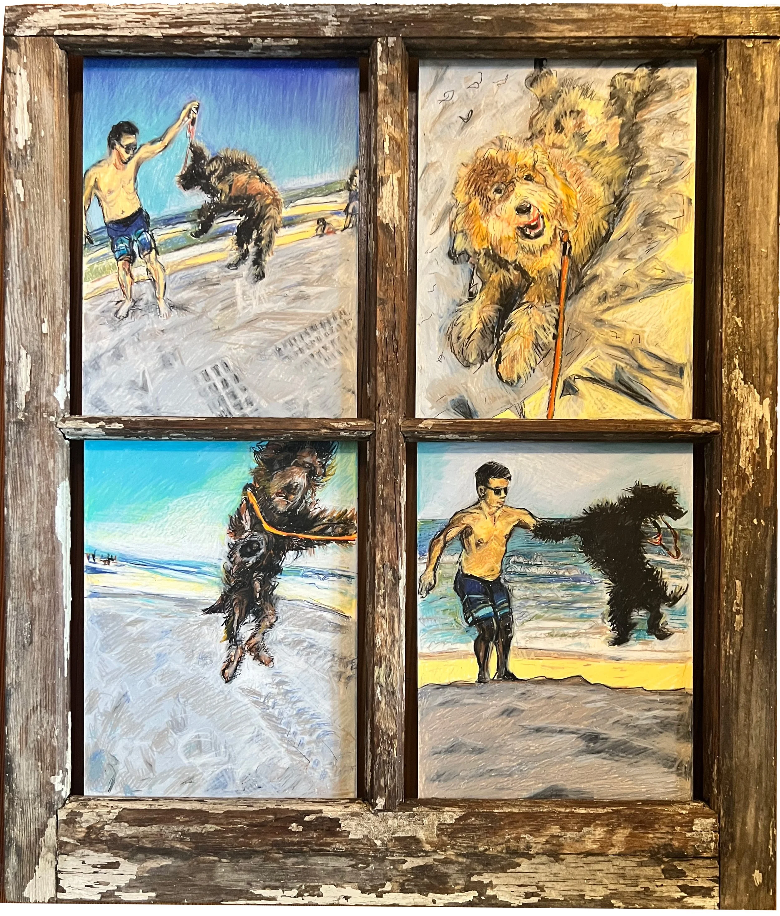 Glimpsing beach boy, gotta dance!