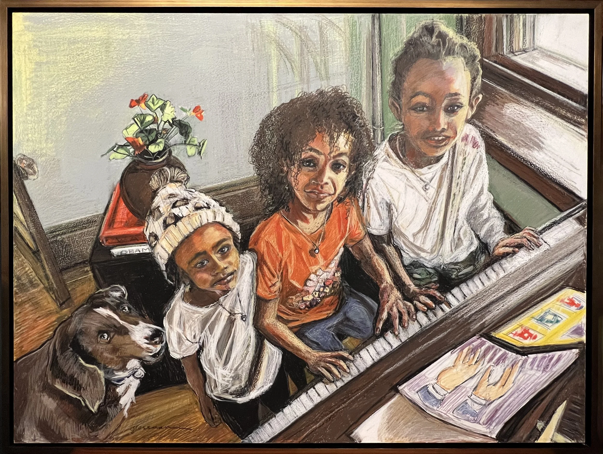 O, say, can you sing? (portrait of Olivia with the Shimelis sisters)