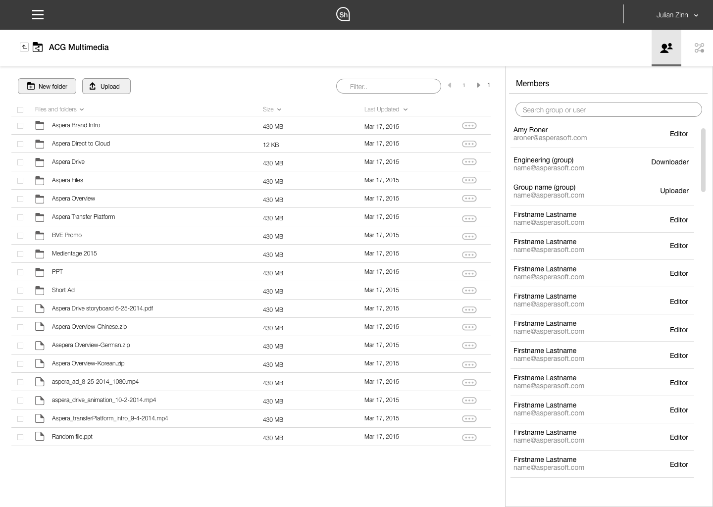 Concept A: Separated admin interface
