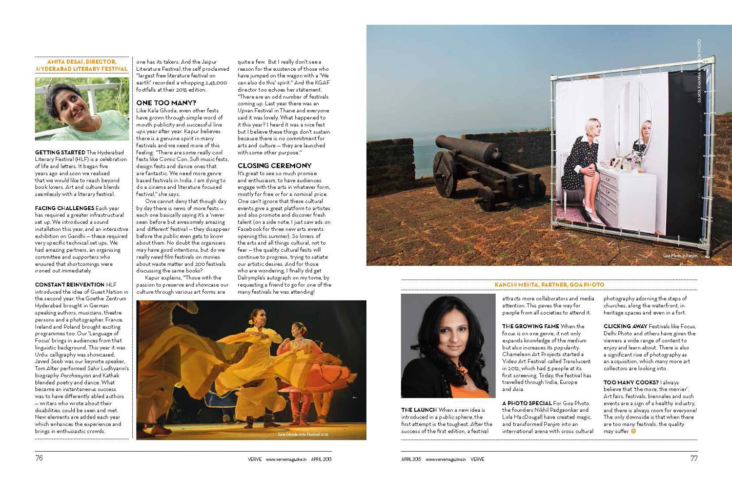 Goa Photo, Verve Magazine, April 2015
