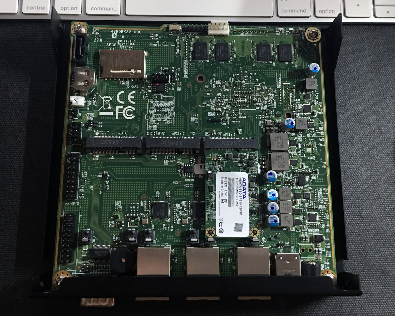 PCEngines APU2 with SSD Installed