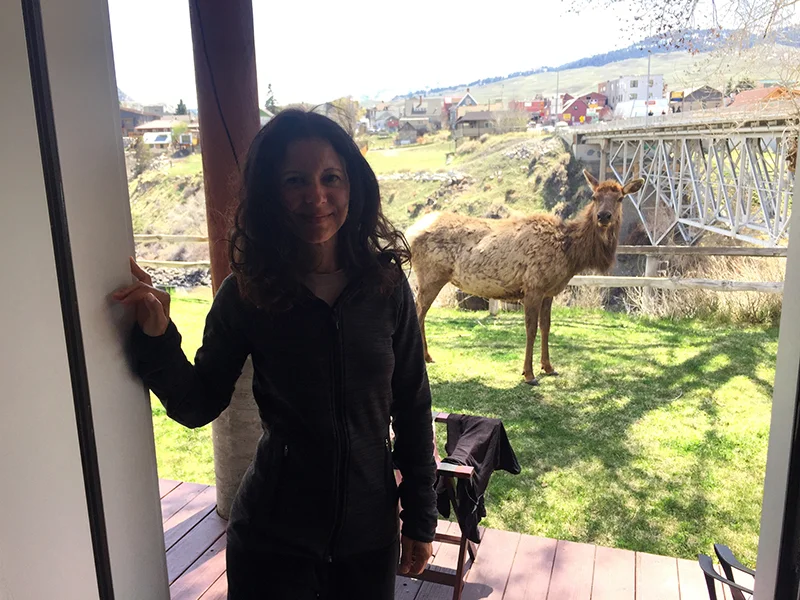 Jana in Yellowstone National Park.