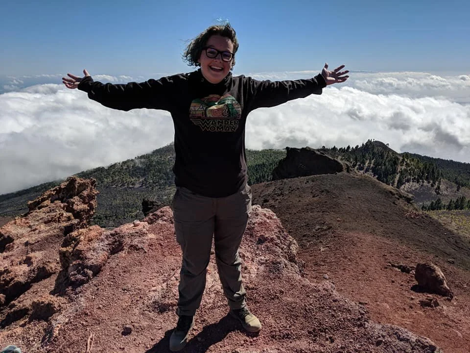 On top of the world on a volcano in the Canary Islands.