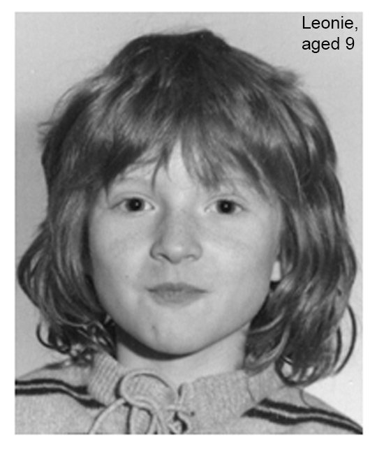 Leonie Ringrose, aged 9, about to laugh
