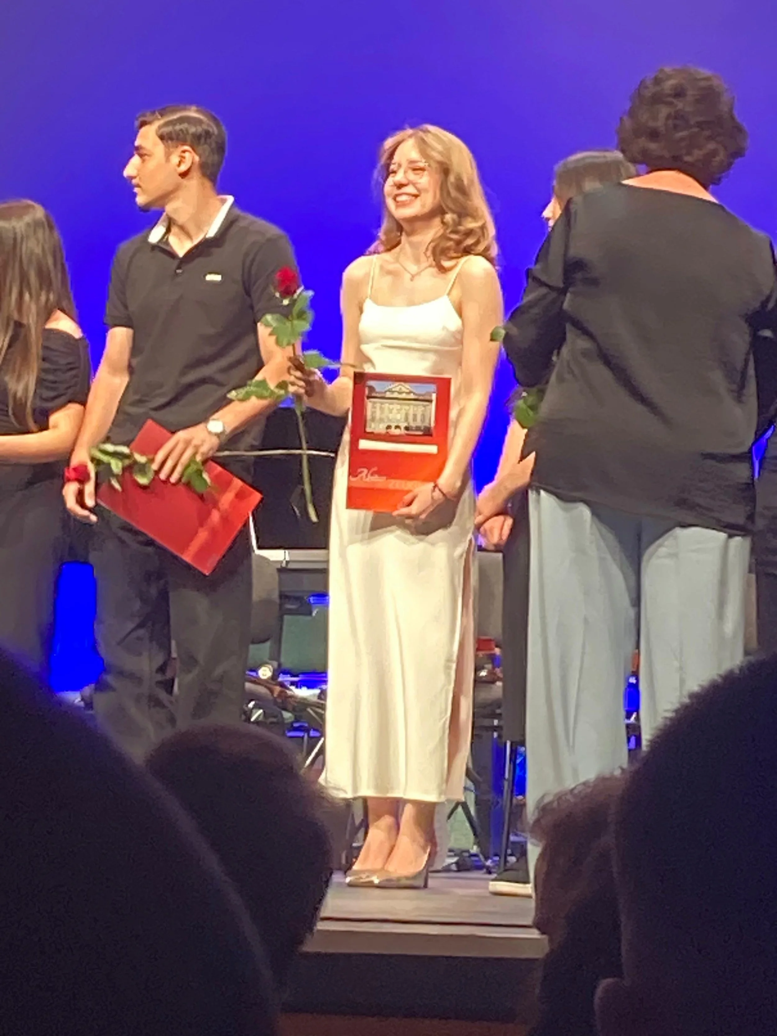 Yuliana Popovych on stage at THE BEAR's 100th show November 28, 2025