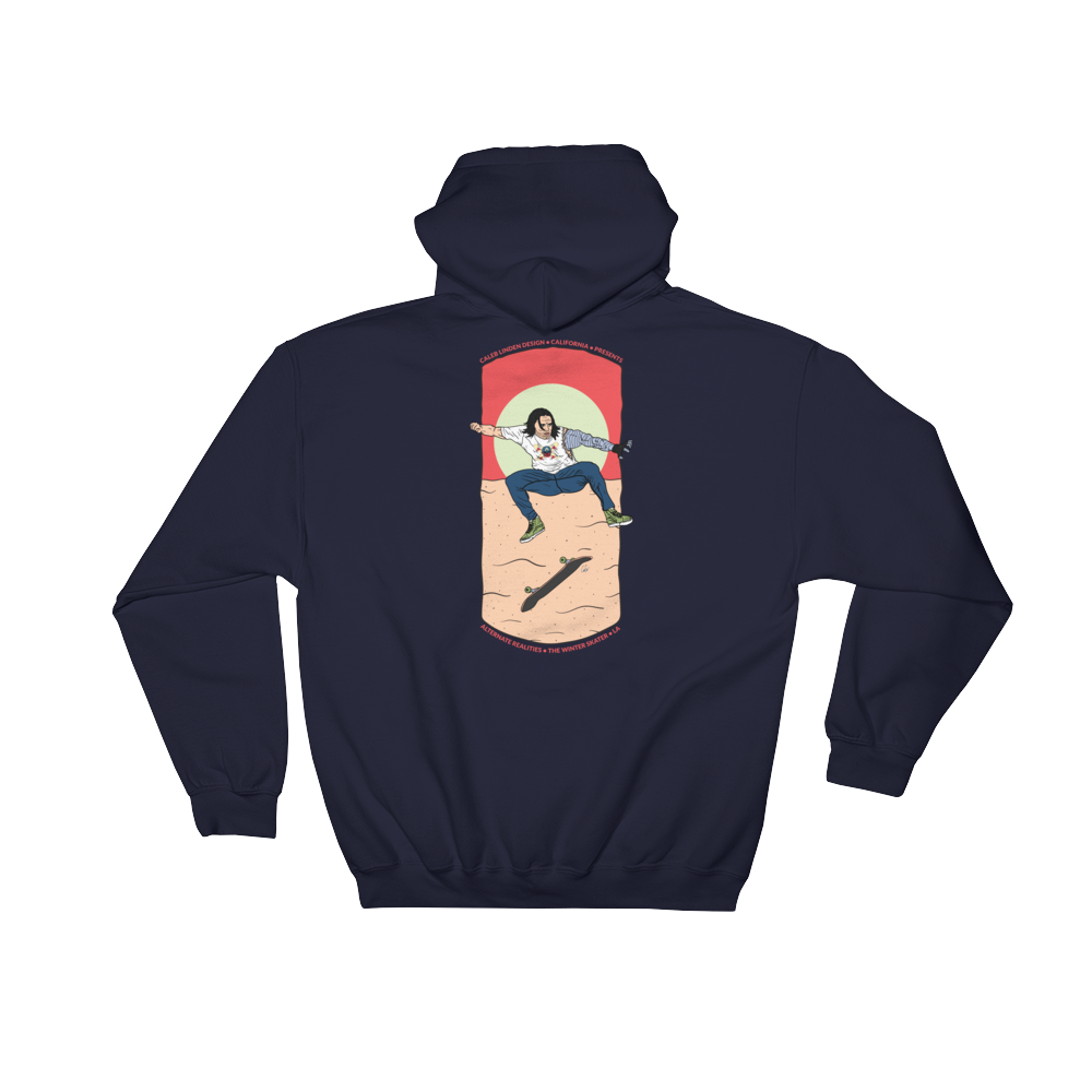 Winter Soldier Beach Skater Marvel Hoodie Navy