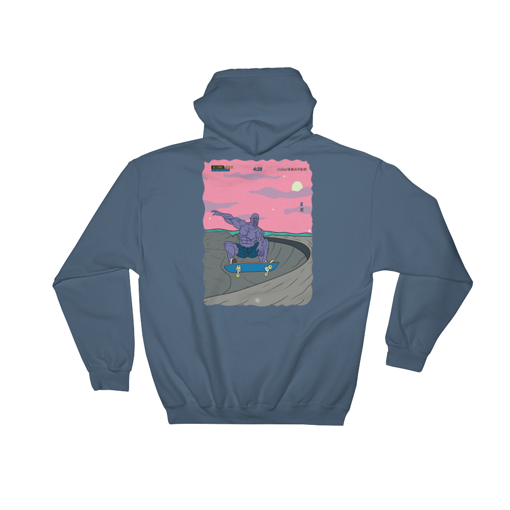 Infinity War Skate Park Tony Hawk Skater Marvel Hoodie Indigo Blue