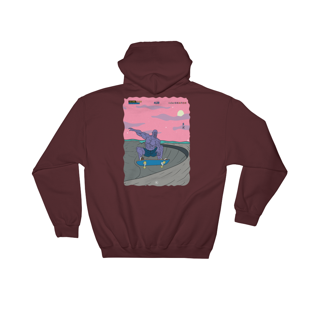 Infinity War Skate Park Tony Hawk Skater Marvel Hoodie Maroon