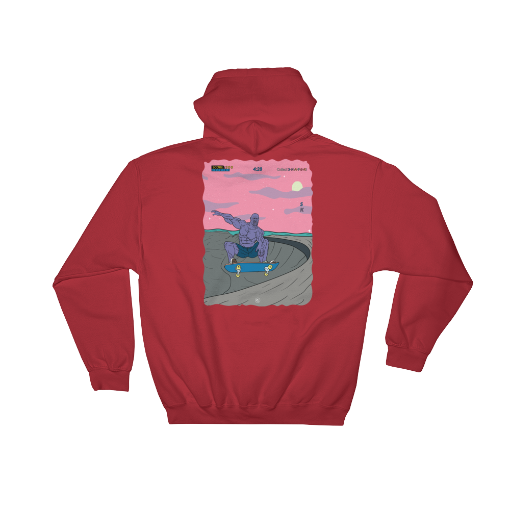 Infinity War Skate Park Tony Hawk Skater Marvel Hoodie Red