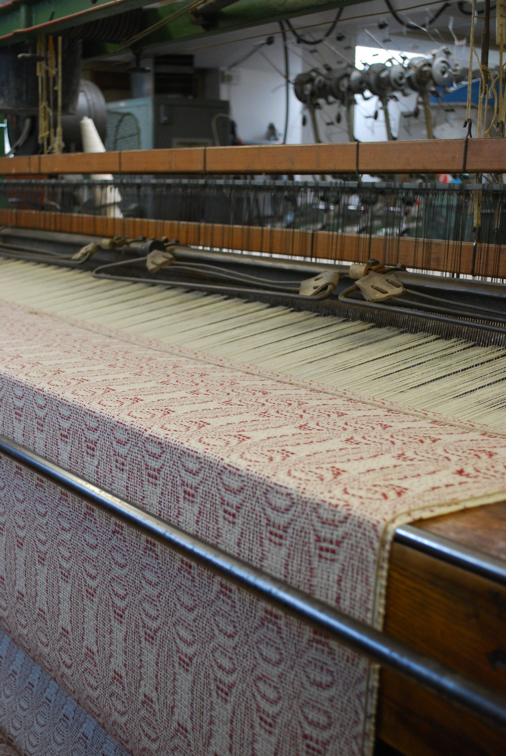 6 bedspread on the loom.JPG