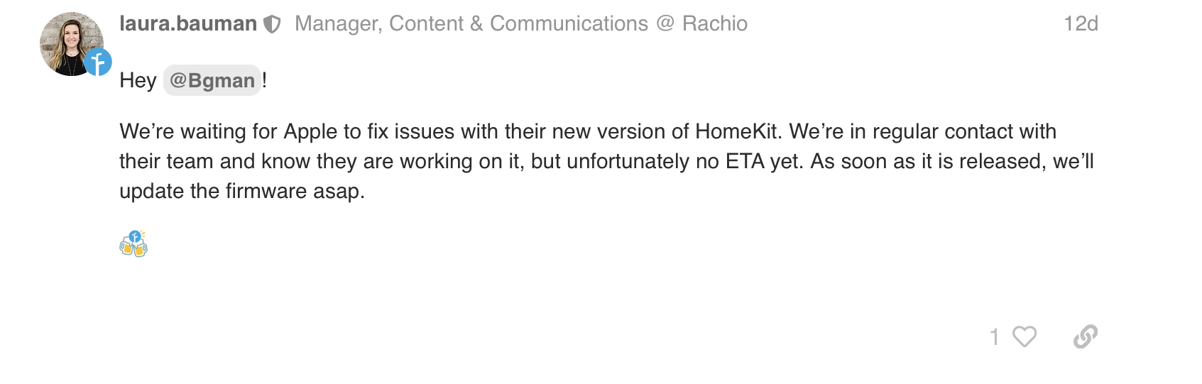 Rachio Support Update post