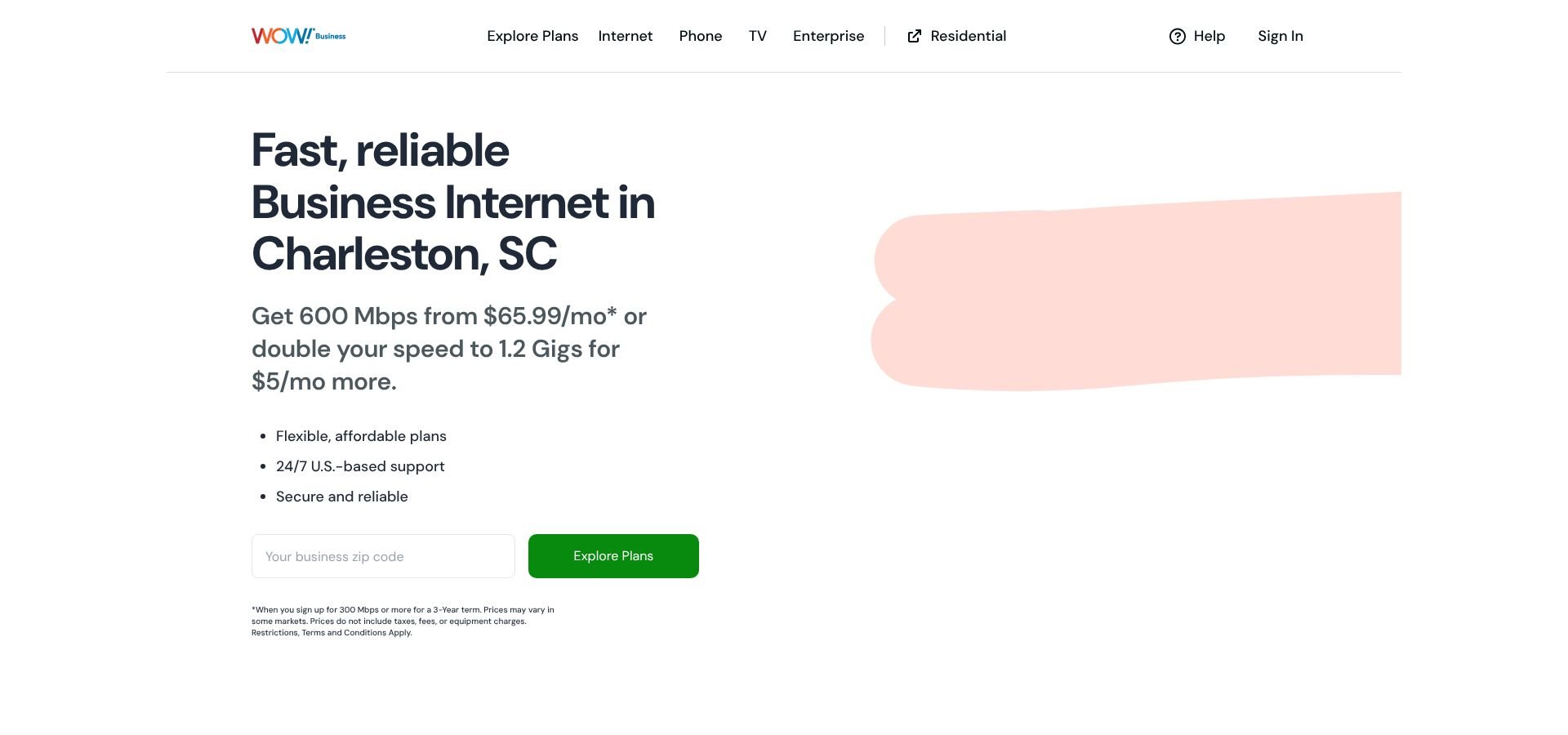 WOW business website screenshot