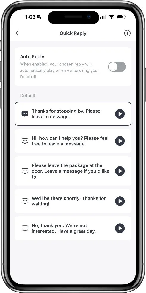 switchbot quick responses