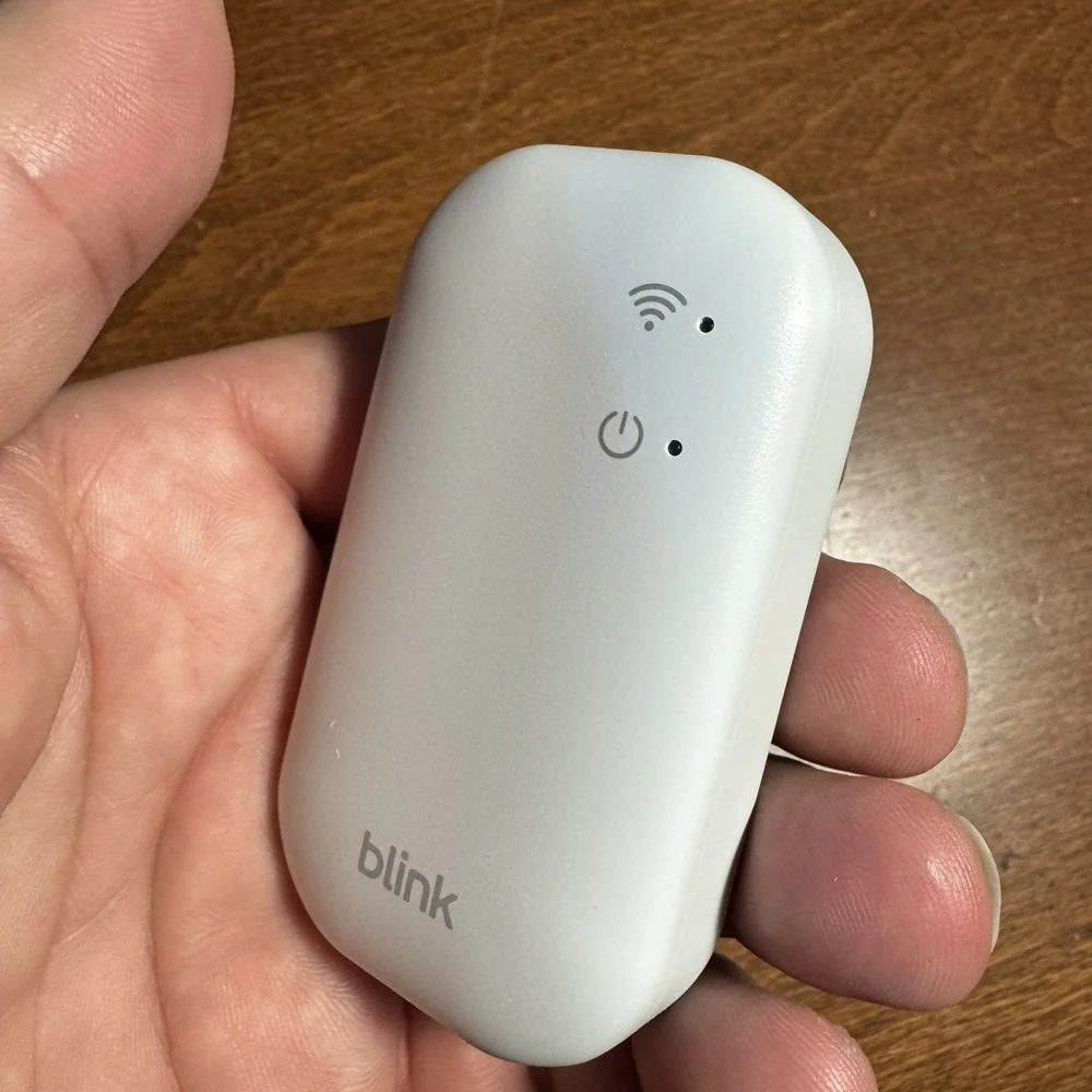 blink sync module held in my hand
