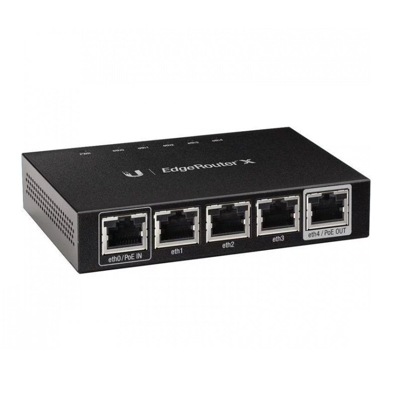 Ubiquiti EdgeRouter X - ✔ 5 assignable Gbps ports✔ 1 PoE passthrough✔ 857 Mbps tested throughput✔ Advanced GUI for most functions✘ Not for beginners✘ Slow Customer Support