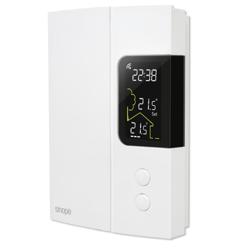 Sinopé Smart Wi-Fi Thermostat★★★★★ - ✔  Supports Alexa, Google Home, HomeKit✔  120-240V line voltage, 3000W✔  WiFi - no hub✔  Easy install✘  Limited smart functionality✘  Poor documentation