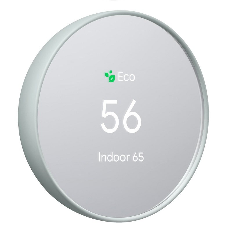 Google Nest Thermostat★★★★★ - ✔  Supports Alexa and Google Home✔  Dual band Wifi - no hub✔  Built in temperature sensors✔  24V C-Wire or Internal Batteries✔  Easy install✔  Energy star certified✘  May still require C-wire in some cases✘  Limited HVAC functions supported