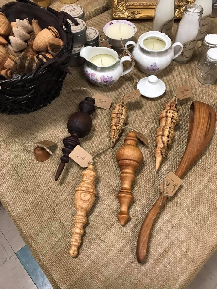 6.2.18This is just a sampling of the stunning hand turned ornaments and hand carved utensils made by The Crones House. A bowl of soup surely tastes better coming from that bea.jpg