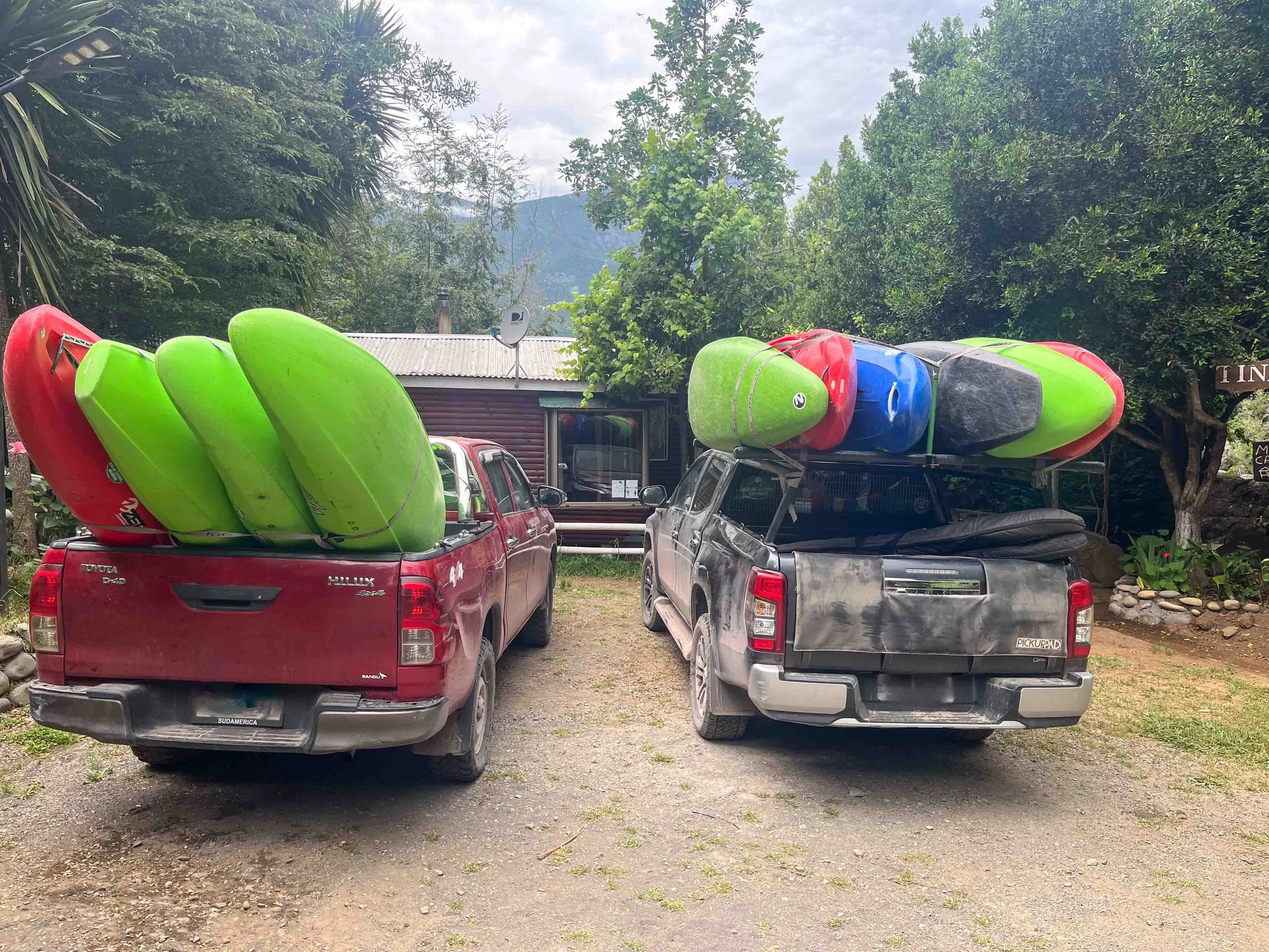 Locked, loaded and ready to drive down to Kayak Mecca Pucon in Chile