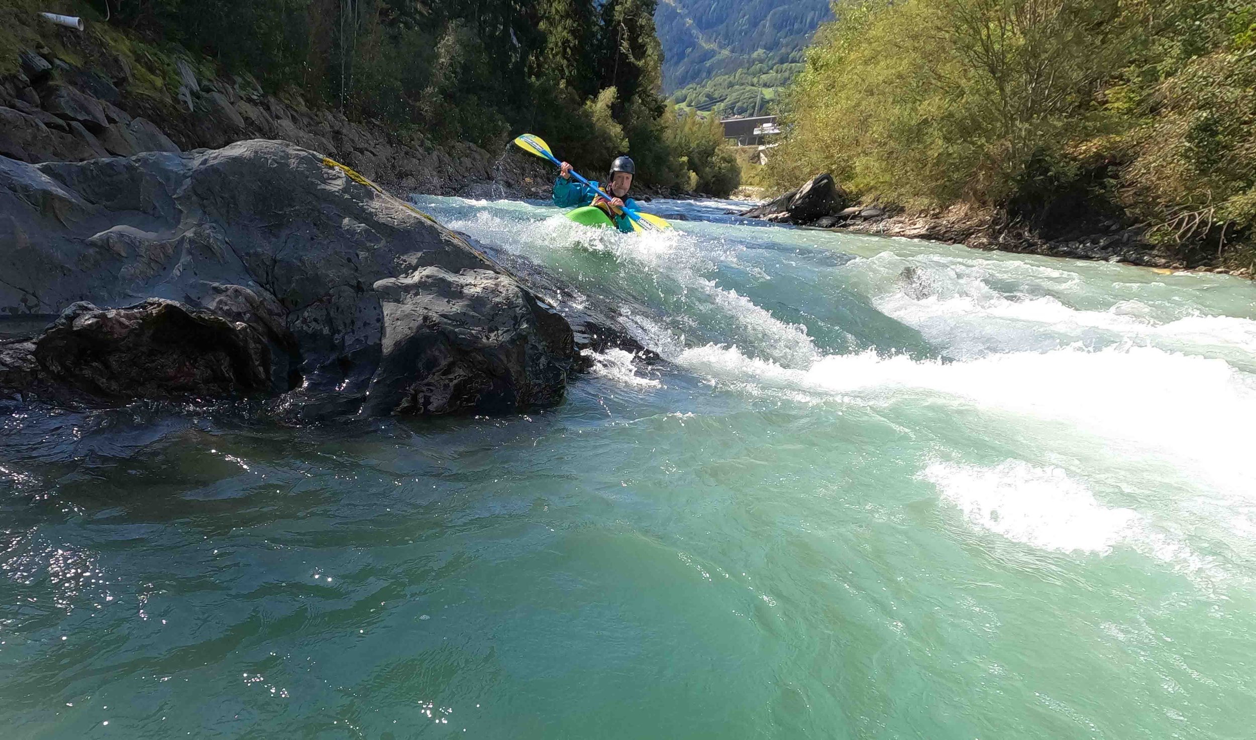 Kayaking on the River Sanna in Austria