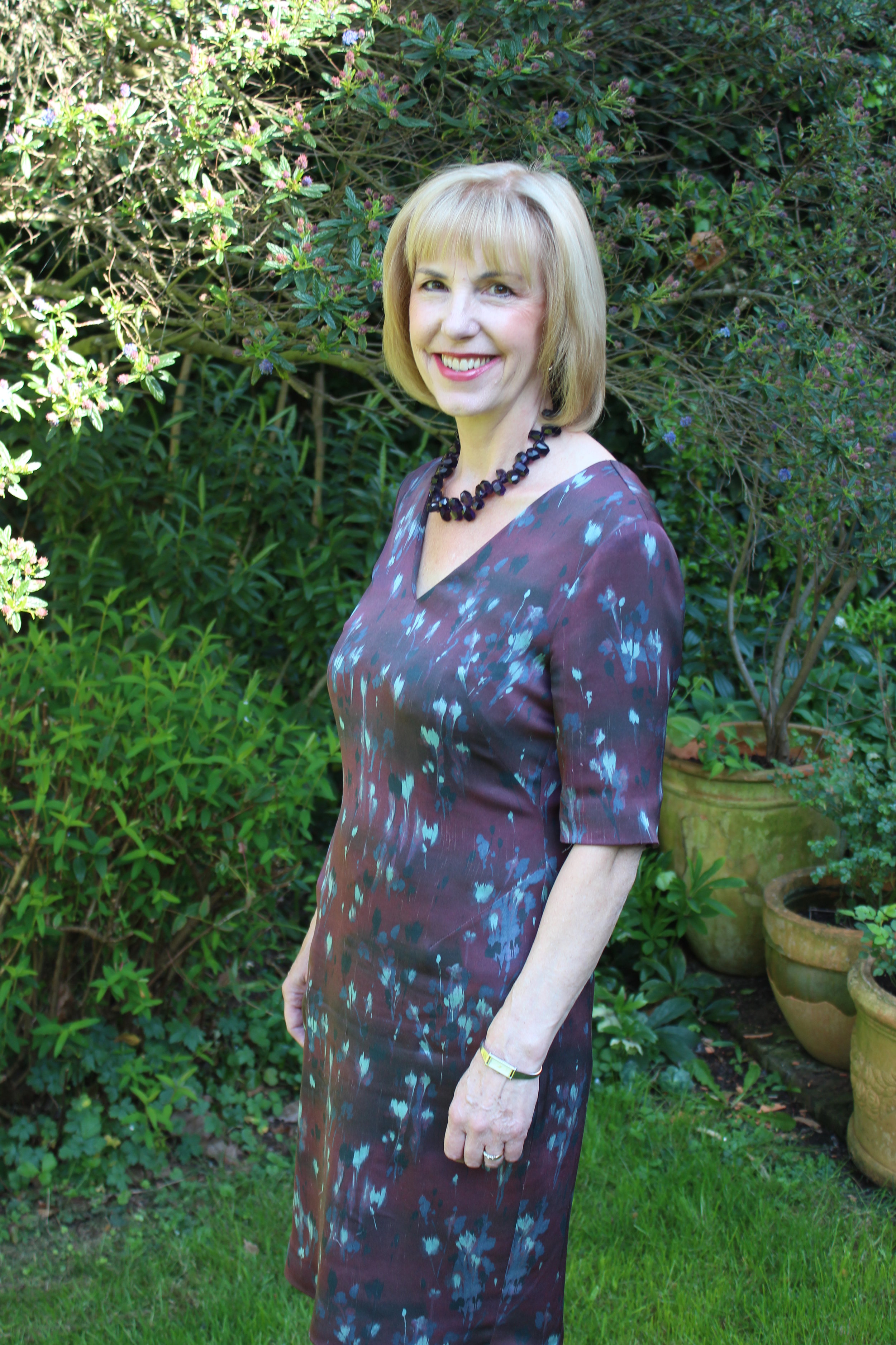 Sue full body length in garden .JPG