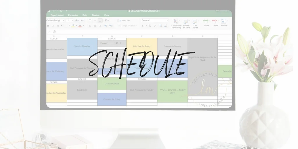 LAW SCHOOL SCHEDULE 
