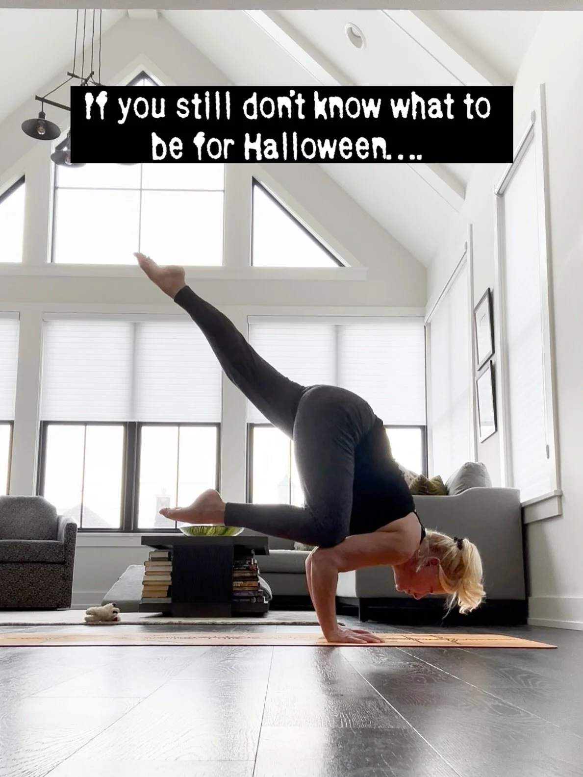 When in doubt, be a crow!🐦&zwj;⬛ 

Happy Halloween!

-And don&rsquo;t eat so much candy that you can&rsquo;t make it to class tomorrow!

Saturday Yoga:

9:00- Strength Focus Flow w/ @cmc615 
3:30- Vinyasa w/ @laura.m.yoga 

#happyhalloween #crow #cr