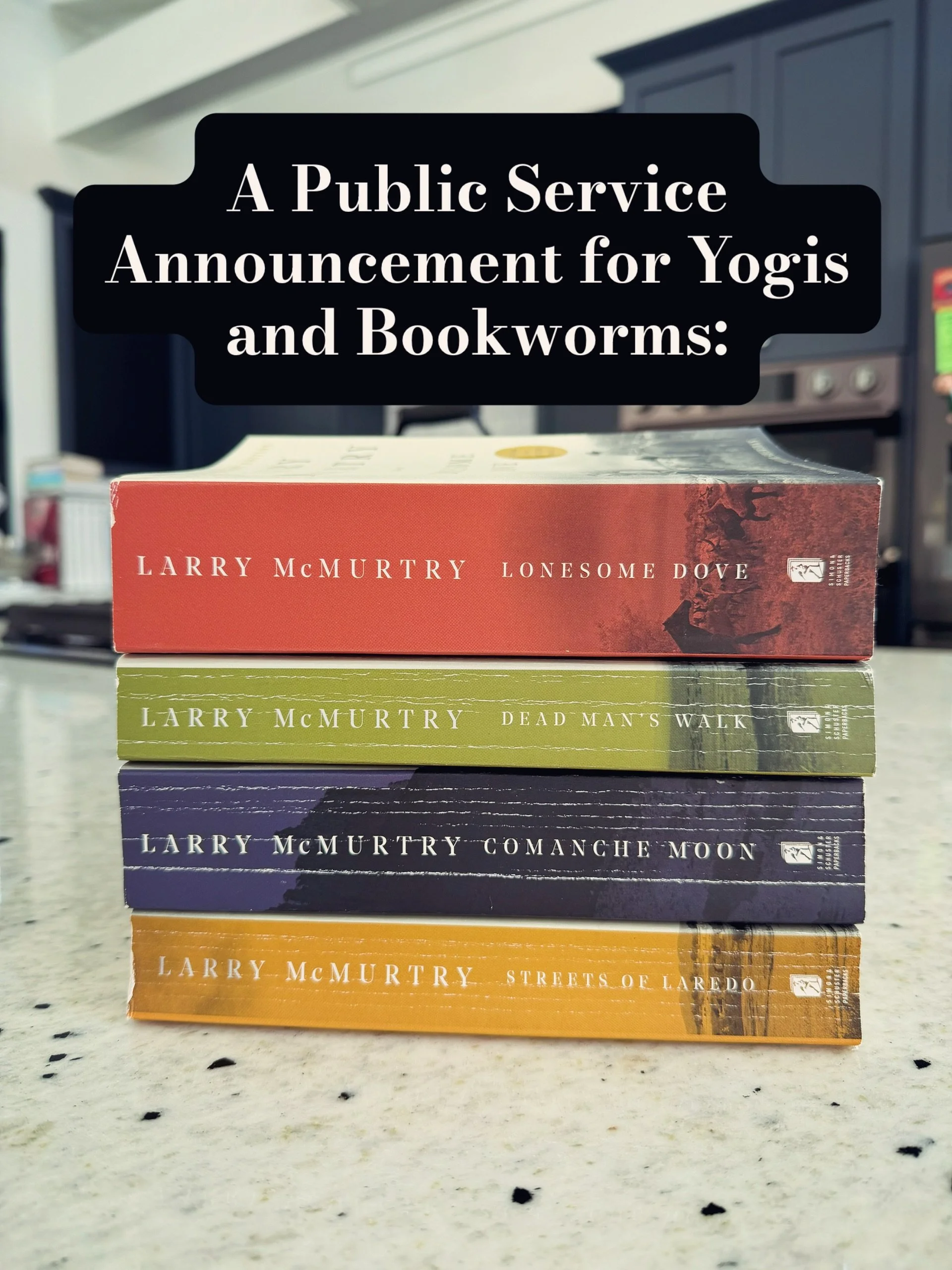 Why bore yourself with another redundant New Age self-help book when classic literature has already spent a few hundred years explaining human behavior?

I just finished the Lonesome Dove series, and because this is mostly a yoga account, I should pr