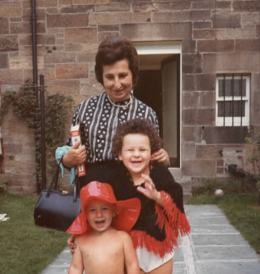 Sara and brother Ben with Eva, Nana Rosen