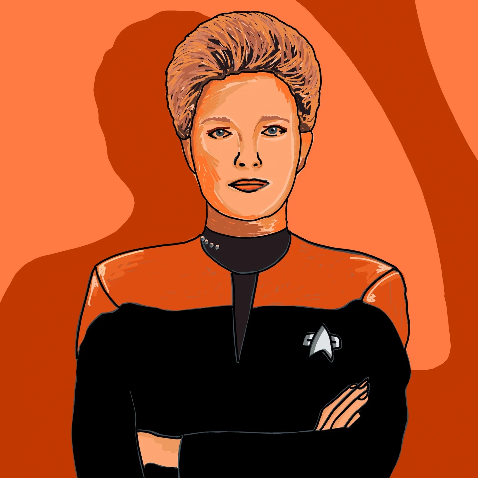 Kathryn Janeway I was brought up on Star Trek, as Dad’s always been a fan, so naturally it was on telly a fair bit growing up. Voyager was always my favourite though, as I just loved Kathryn Janeway. Her character was such an inspiring leader, and I think in more recent years (having re-watched it all a couple of years ago), I’ve come to realise that she’s actually had a pretty profound impact on how I feel leadership should be. She commands her ship with such diligence and care, navigating them through unknown, often treacherous territories, with the sole aim of getting them home. She’s thoughtful, kind, innovative, and respectful of her crew. She takes risks, which sometimes don’t pan out, but ultimately she always has the wellbeing of her crew at the core of all of the decisions she makes. She learns from her mistakes, moving forward to the next challenge, never wavering in her hope that they would find their way back (which, *spoiler alert*, they do) 🖖 ~ Jess