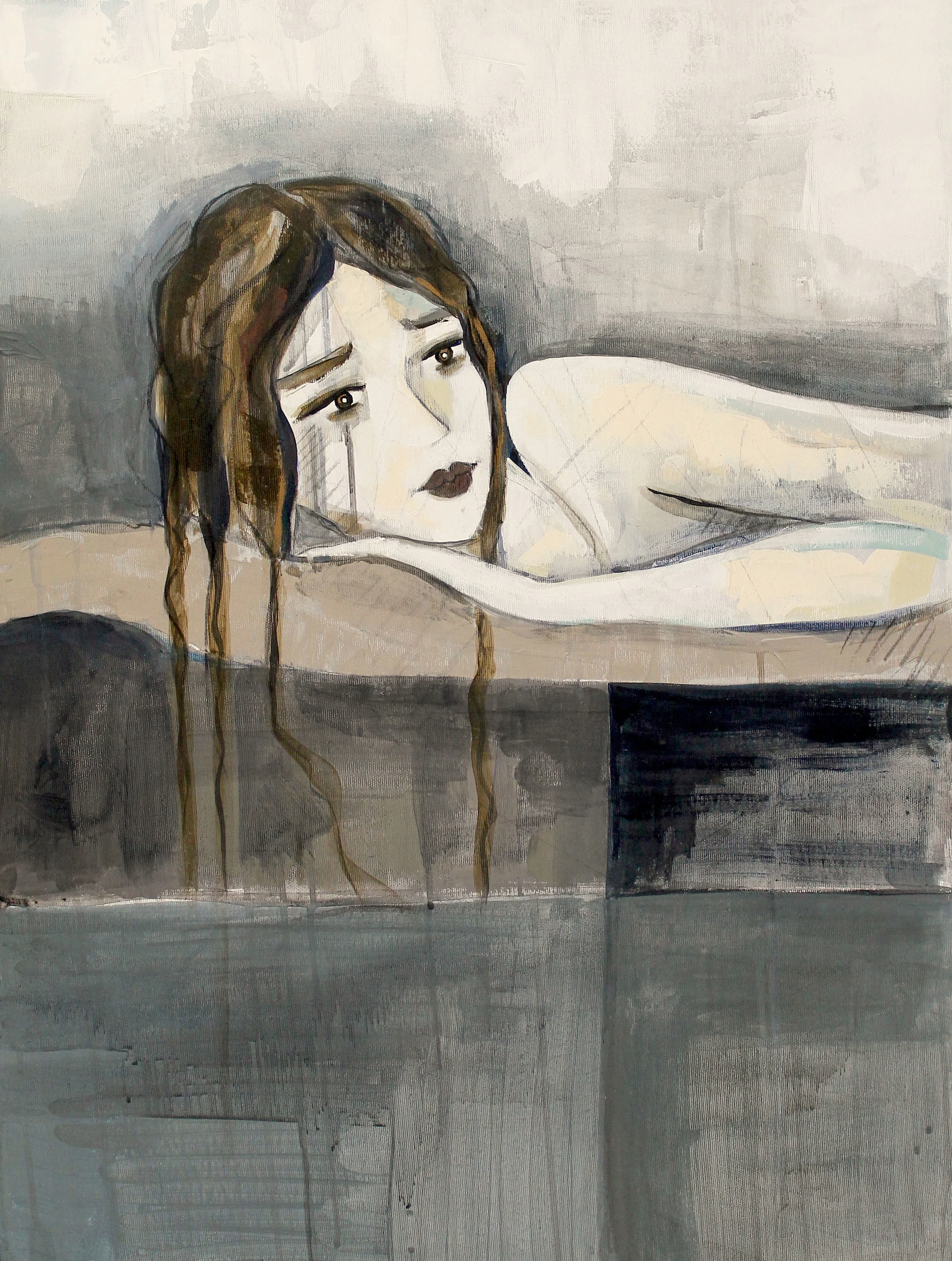  Untitled 2015 acrylic &amp; charcoal on canvas 