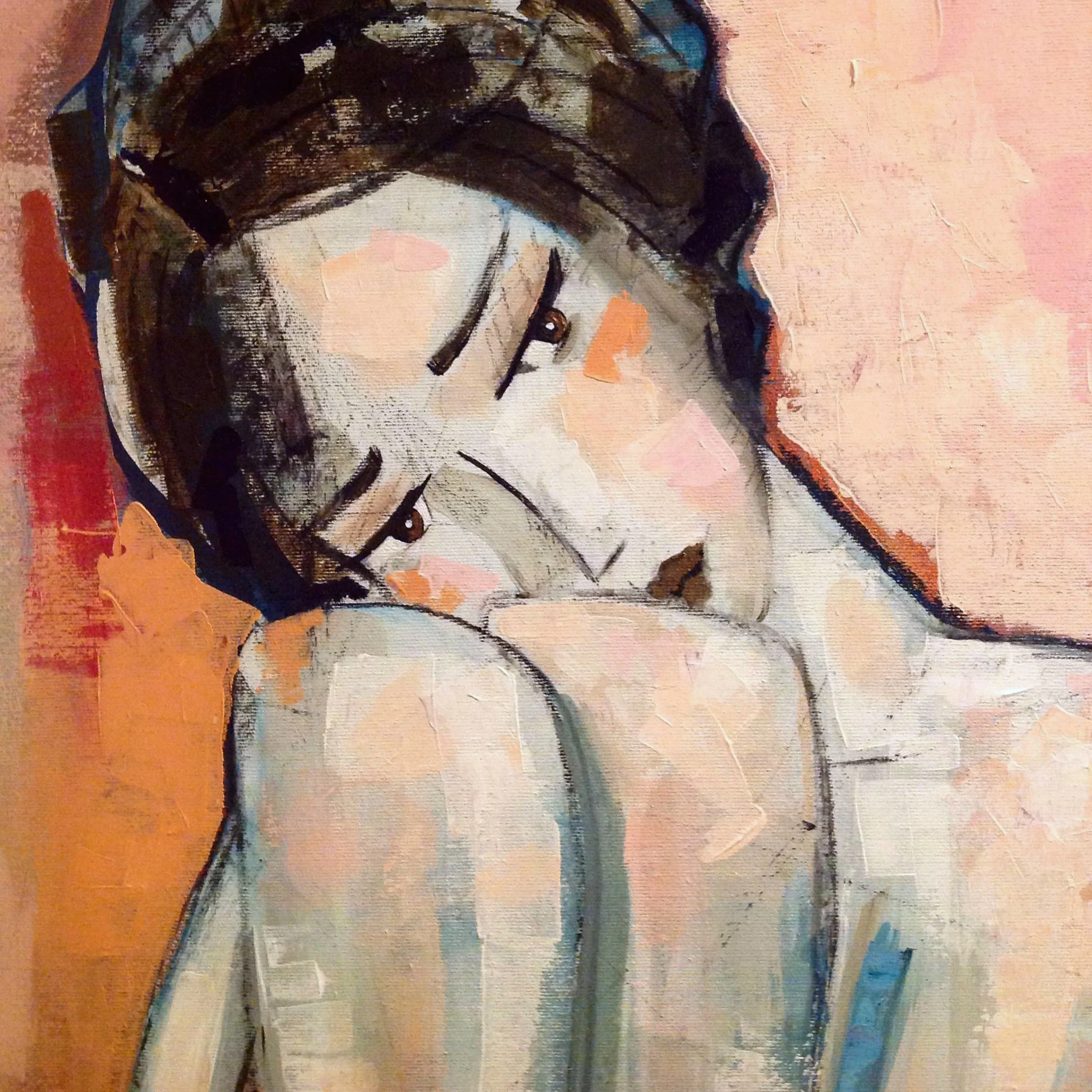  Untitled 2014 acrylic &amp; charcoal on canvas 