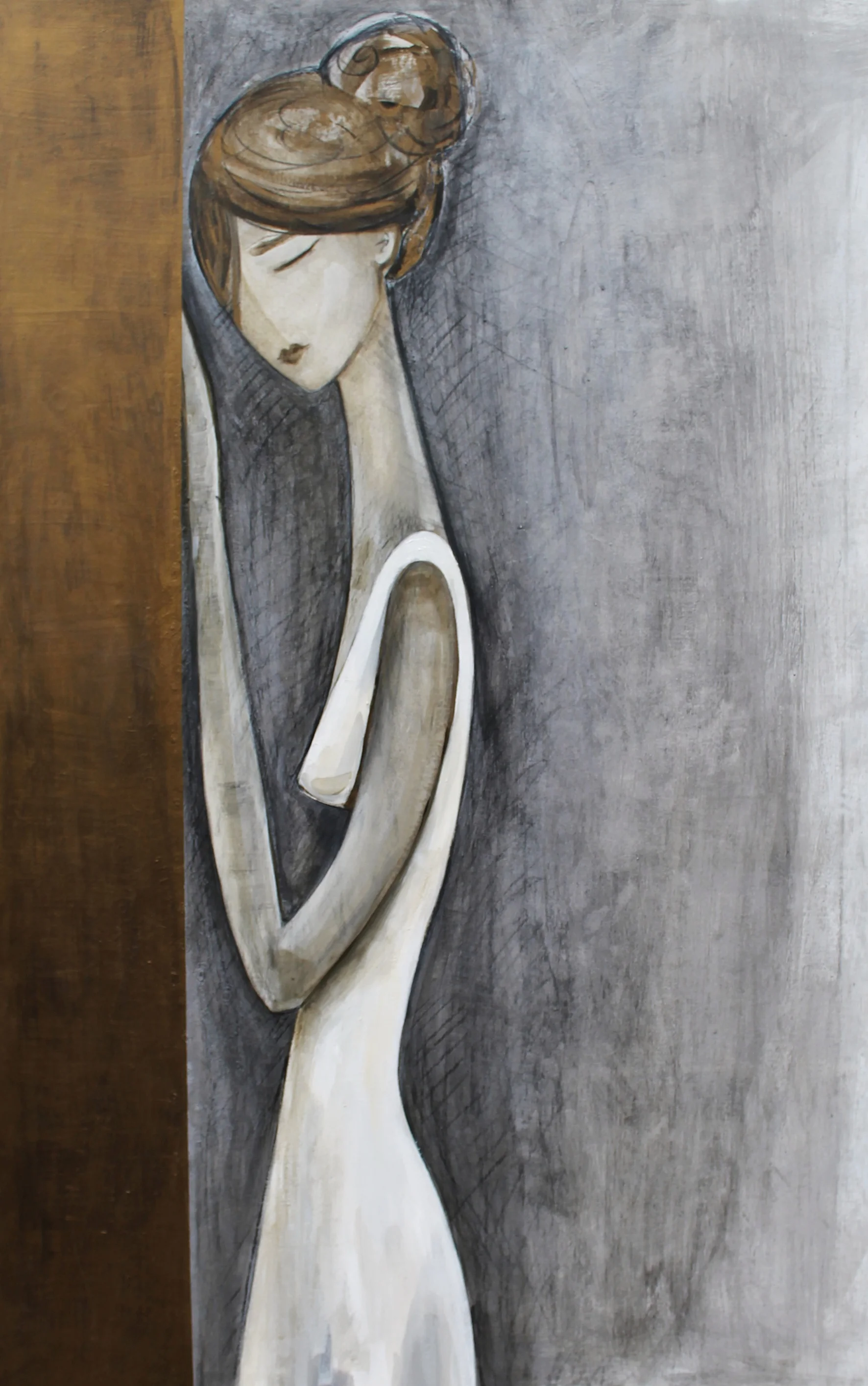  Untitled 2013 acrylic &amp; charcoal on canvas 70 x 110 cm 