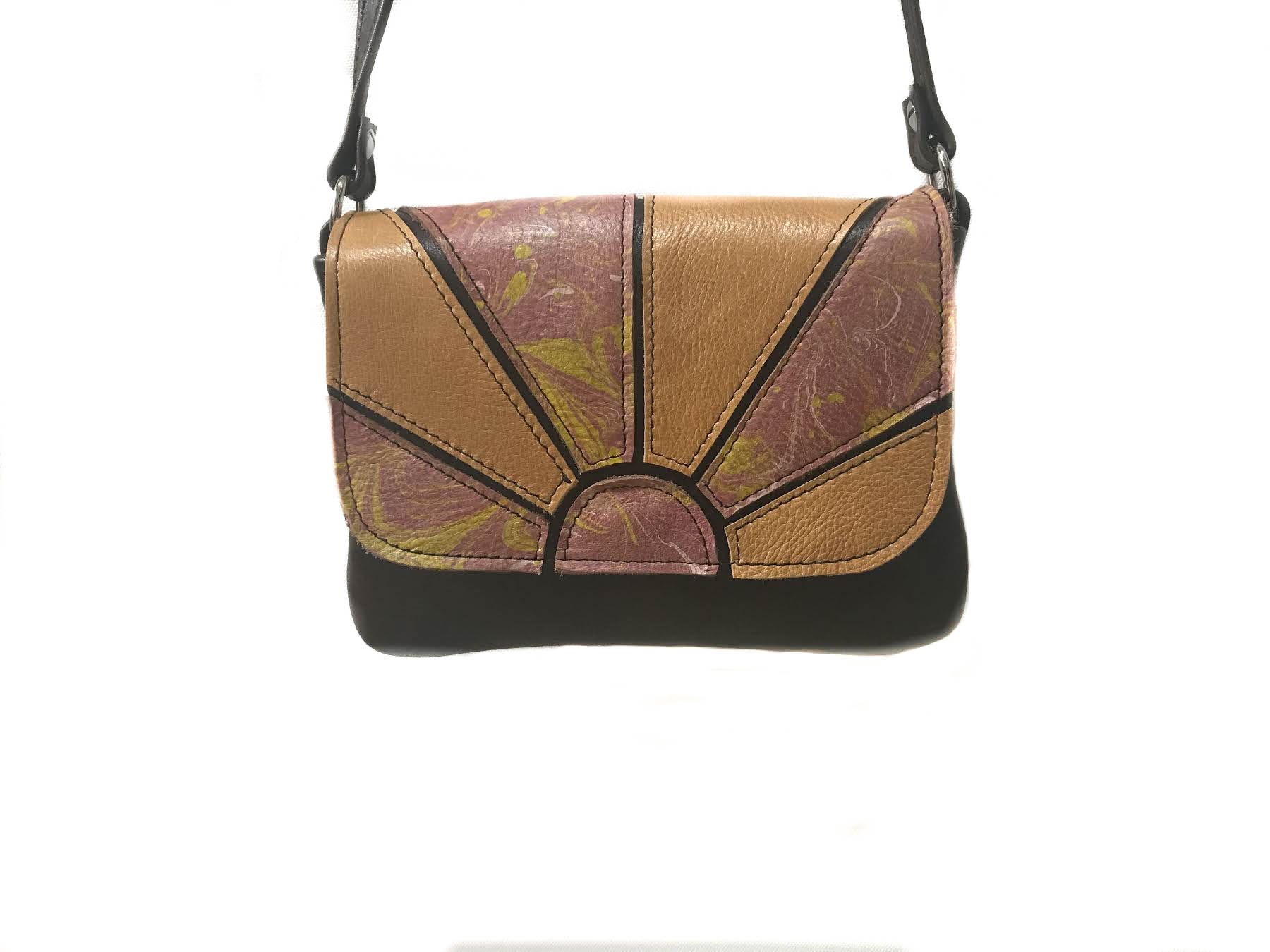 retro leather sun bag