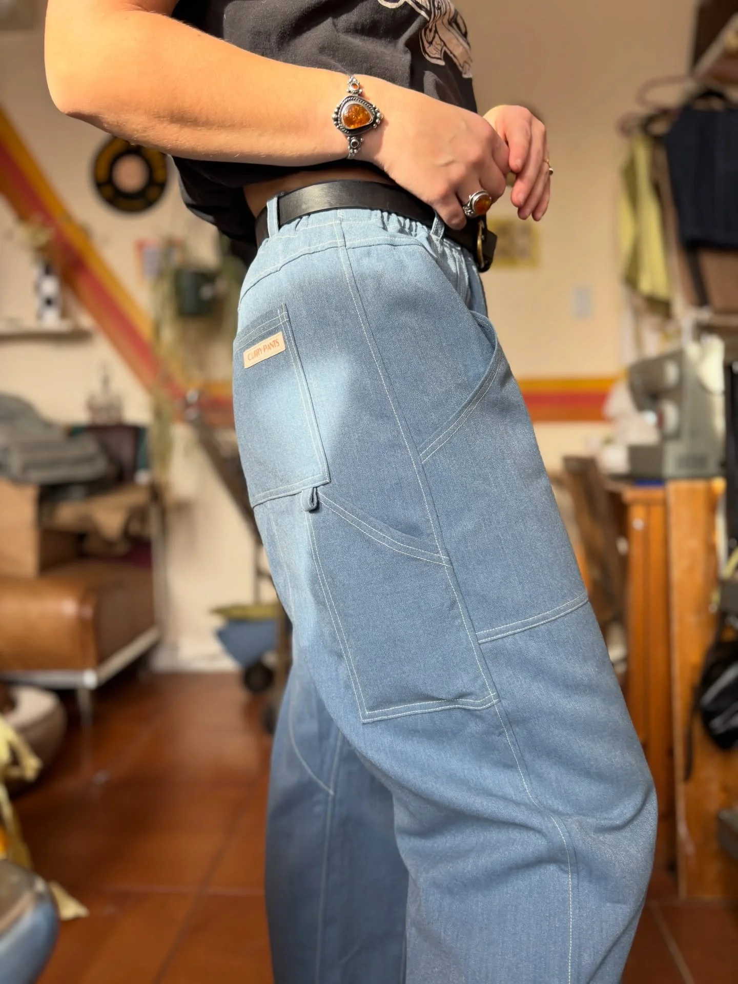 New offerings will be coming to the site on Thursday! 
💌
Denim, twill, linen, vintage cotton all the best materials coming your way! 
&bull;
&bull;
&bull;
#funkypants #slowfashion #naturalmaterials