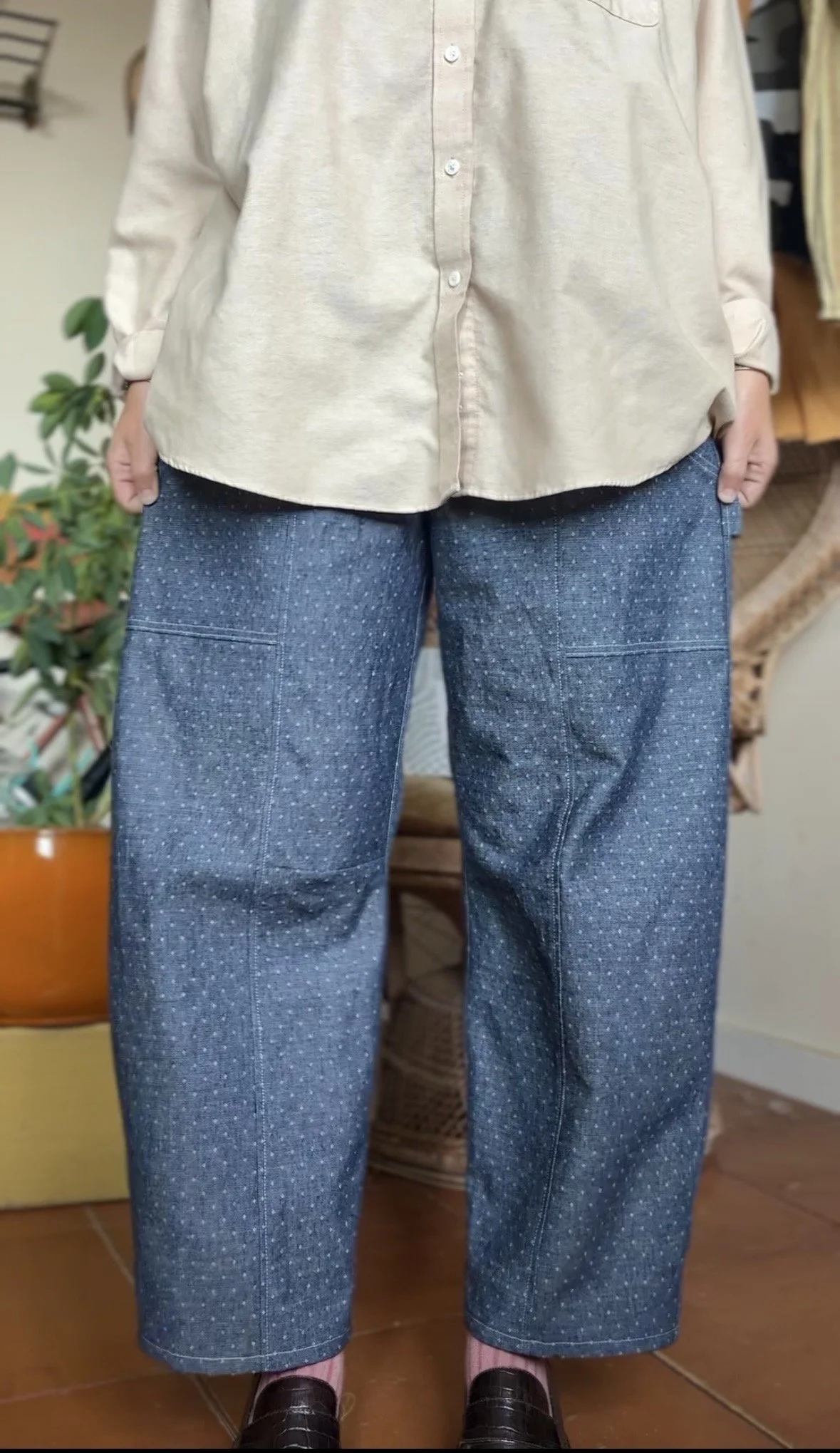 Curry Pants - Diamond Dot Denim