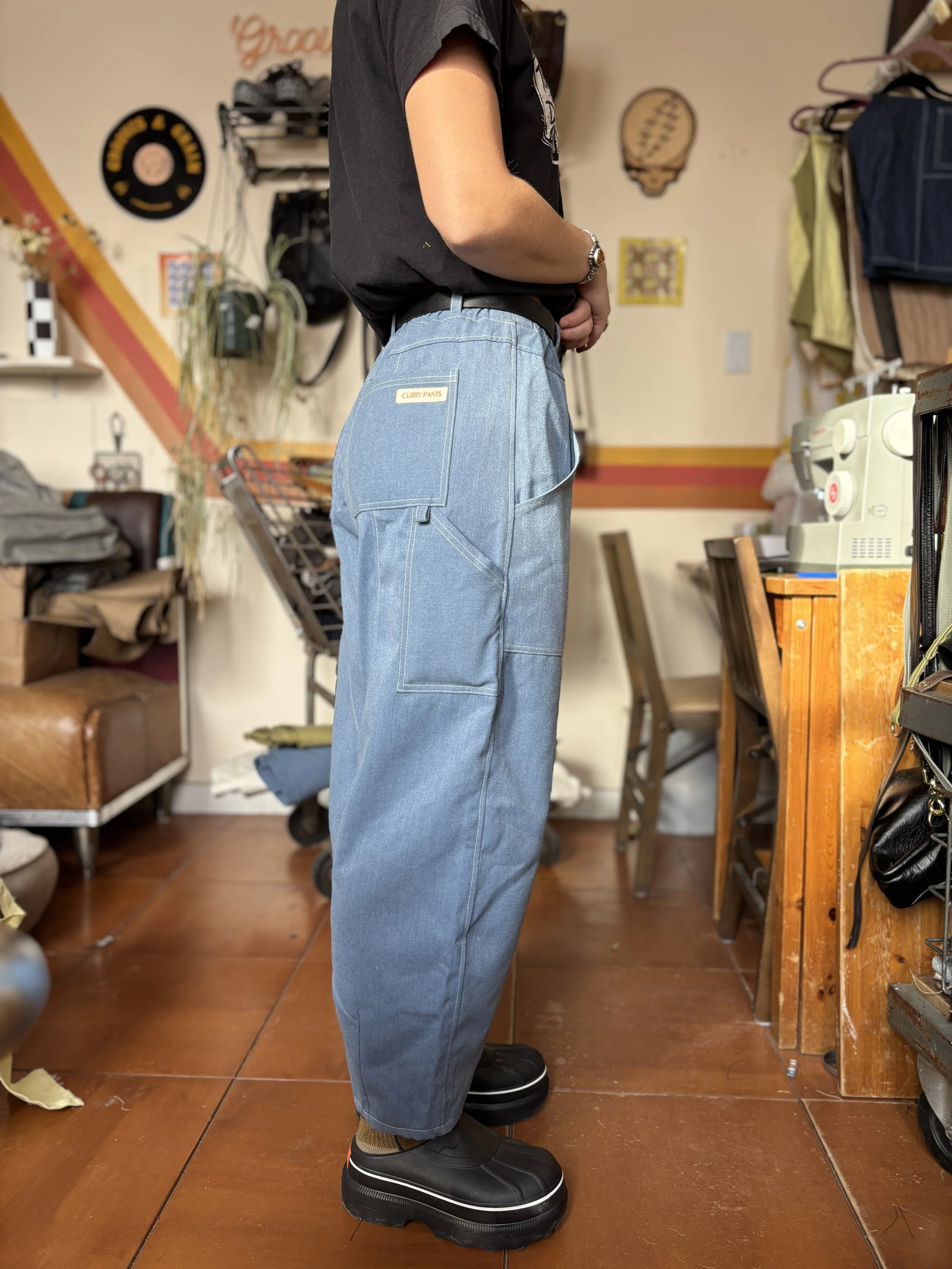 Curry Pants- Blue Twill