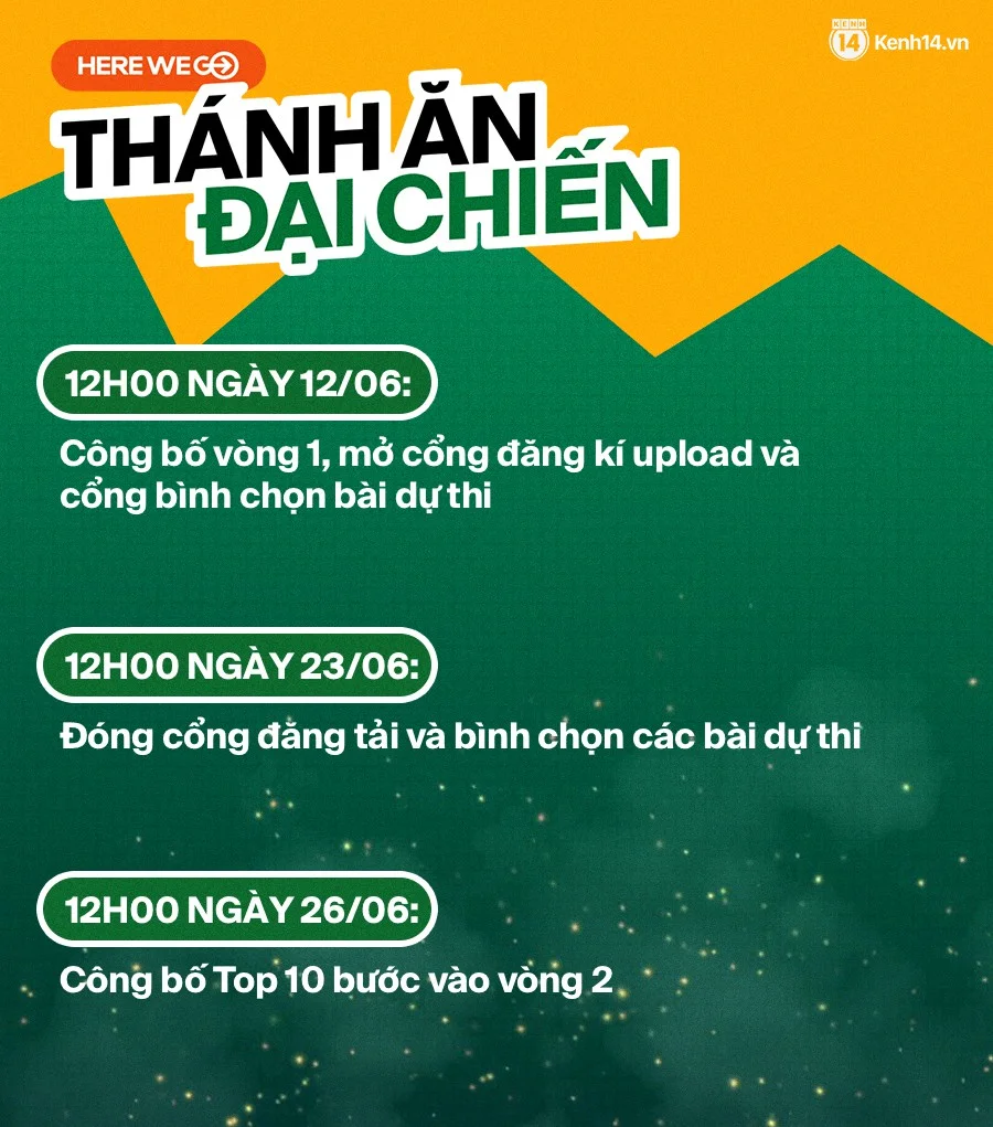 Nhớ các mốc thời gian và cùng “chiến” thôi!