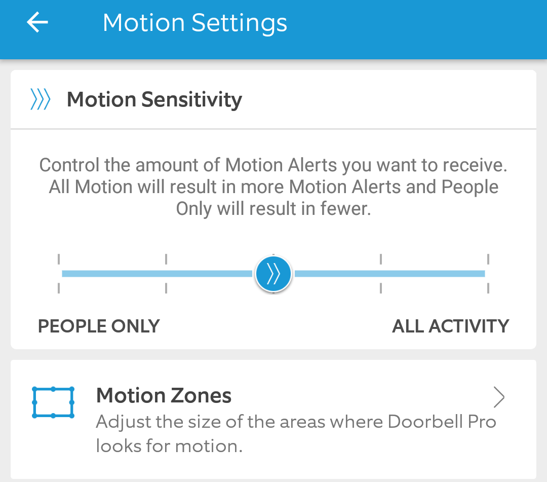 my ring doorbell is not detecting motion