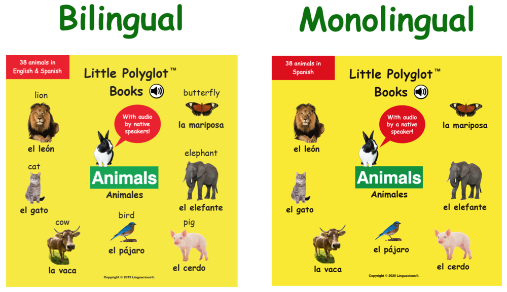 Animals - Spanish/English (Little Polyglot Books, audio) — Linguacious®