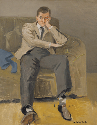 John Ashbery, by Fairfield Porter © The Estate of Fairfield Porter/Artists Rights Society (ARS), New York City. Courtesy Tibor de Nagy Gallery, New York City