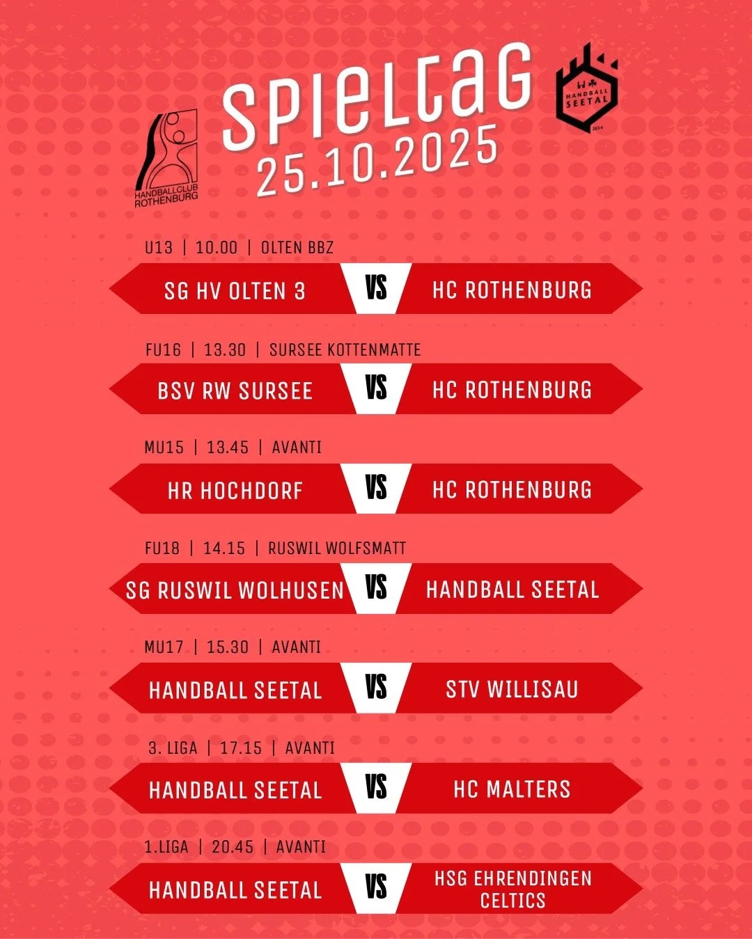 Volles Handballwochenende auswärts und in der heimischen Avanti Halle.
Alle Teams freuen sich auf lautstarke Unterstützung!
#hopphcr
#hoppseetal
#handallset1981
@harihochdorf @sg_handballseetal