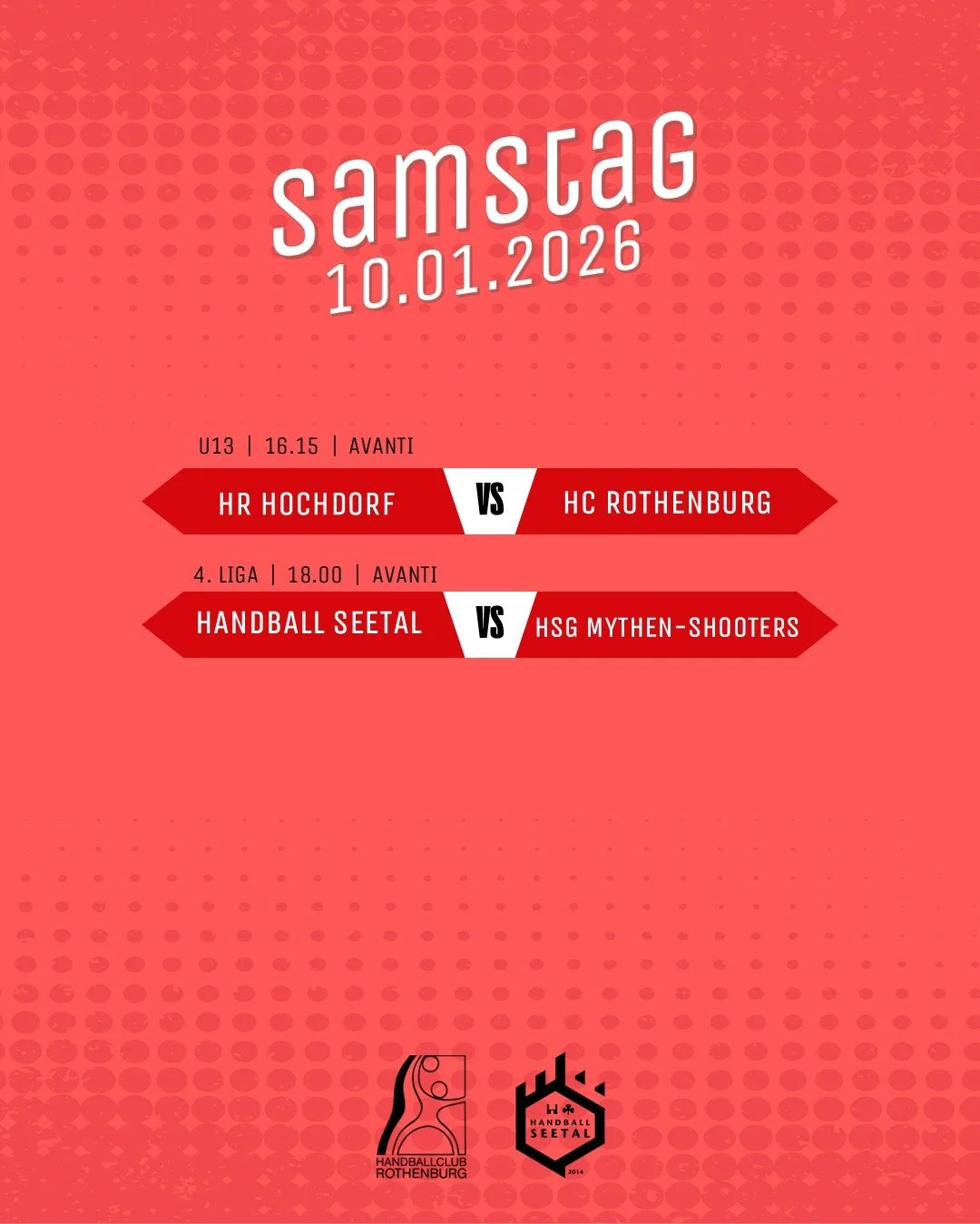 WIR SIND ZUR&Uuml;CK | Am Samstag und Sonntag erwartet uns eine vollgepackte Meisterschaftsrunde. Gespielt wird in Hochdorf, im Tessin und in der Lindauhalle.

Wir freuen uns dich zum Jahresstart zu sehen!

#hopphcr
#hoppseetal
#handballset1981